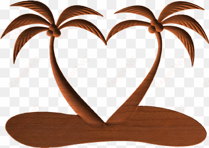 Tropical Heart - Heart Shaped Palm Tree transparent png image