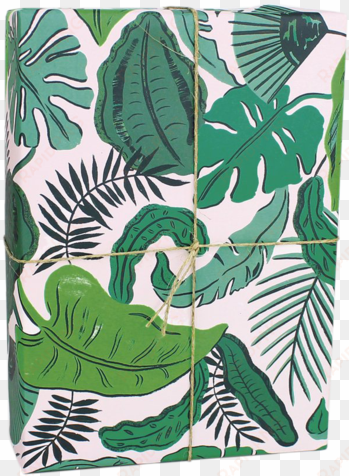 tropical leaves gift wrap - liberty