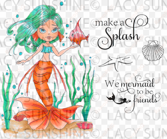 Tropical Mermaid Alana Digital Stamp Set [digi854ls] - Cammino Di Santiago transparent png image