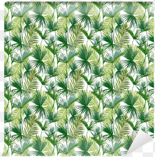 tropical palm leaves vinyl wallpaper - wallpaper