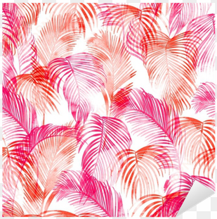 tropical watercolor pattern - blumen hintergrund palmenblätter