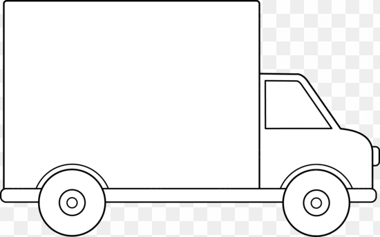 Truck Outline Clipart 1 - Outline Of A Truck transparent png image
