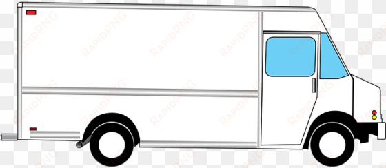Truck Van White Vehicle Transportation Tru - White Food Truck Template transparent png image