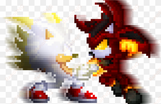 true hyper sonic vs hell reaper shadow by mrmaclicious - sonic the hedgehog