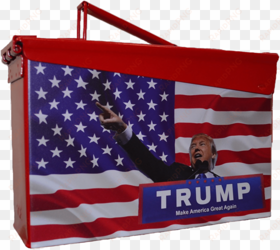 trump inaugural collectible ammo can - united states flag