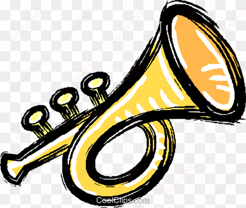 Trumpet Royalty Free Vector Clip Art Illustration Vc017980 - Trumpet Clip Art Png transparent png image