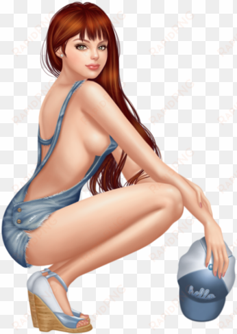 tube, female, collection, sexy drawings, clip art, - sitting