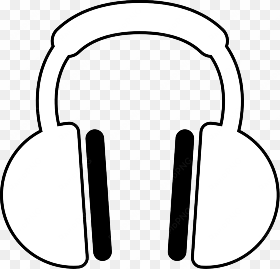 tumblr - headphones clipart black and white