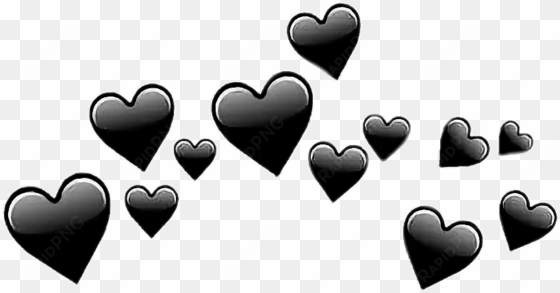 Tumblr Remix Hearts Summer Black Edit Photoedit Freetoe - Black Hearts Tumblr Png transparent png image