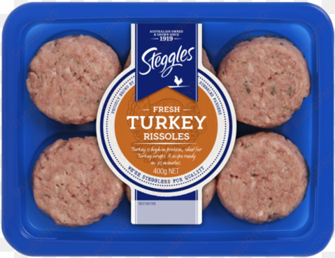 turkey rissoles fresh - steggles turkey rissoles