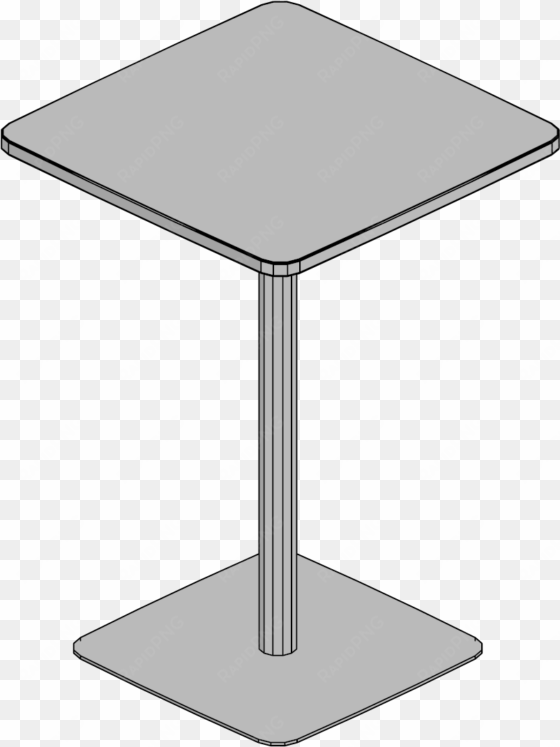 turnstone table cafe height 30 square - bolero square stainless steel table base