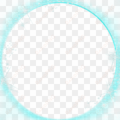 turquise frame transparent with stars - circle