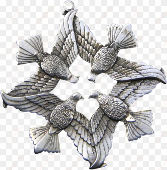 turtle doves christmas ornament - portable network graphics