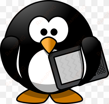 tux animal bird book ebook ebook reader er - penguin reading a book