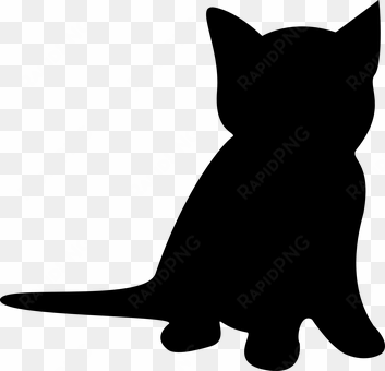 tuxedo cat clipart cat silhouette - kitten silhouette clip art