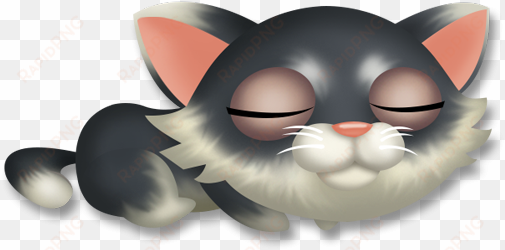 Tuxedo Kitten Sleeping - Hay Day Kitten transparent png image