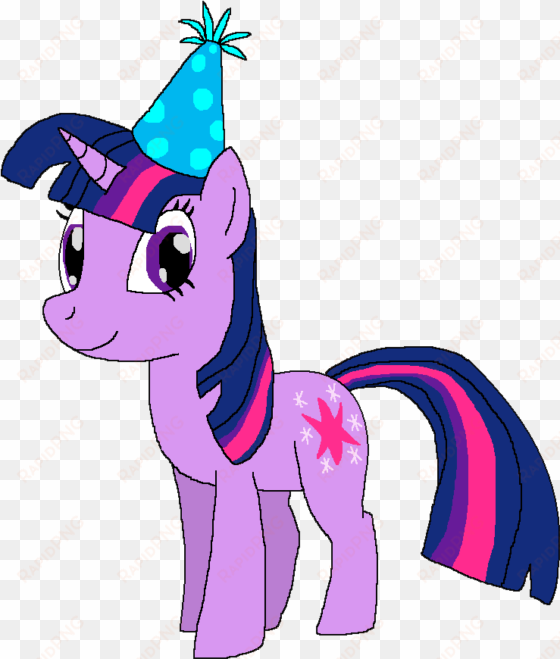 twilight sparkle with a birthday hat by kylgrv on clipart - my little pony twilight sparkle birthday