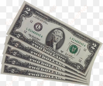 two dollar bills - 5 2 dollar bills
