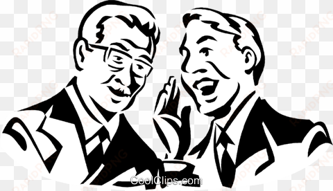 two men talking royalty free vector clip art illustration - homens conversando png