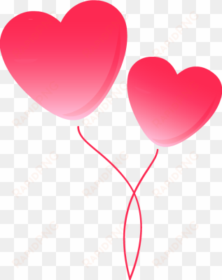 two pink heart balloons - pink heart balloon png
