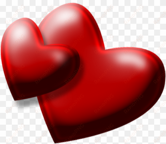 two red heart - icon