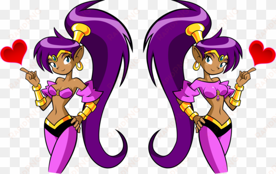 two shantaes equals double the hotness - shantae risky's revenge artwork