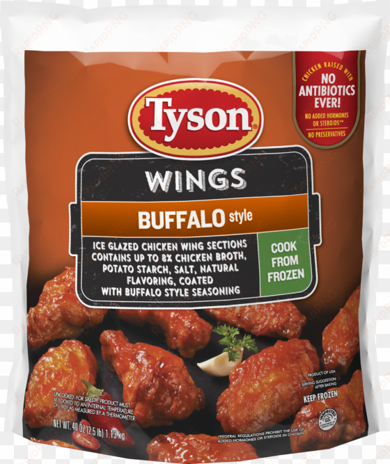 tyson® uncooked buffalo style chicken wings, - tyson buffalo style tenders