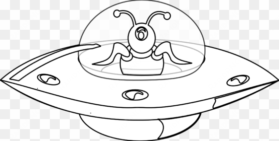 ufo clipart free space - ufo cartoon black and white
