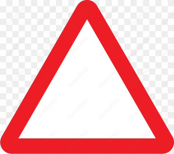 uk traffic sign - triangle road sign png