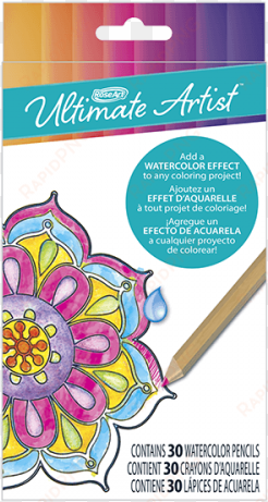 ultimate artist 30ct watercolor pencils - roseart ultimate artist 40 page coloring book