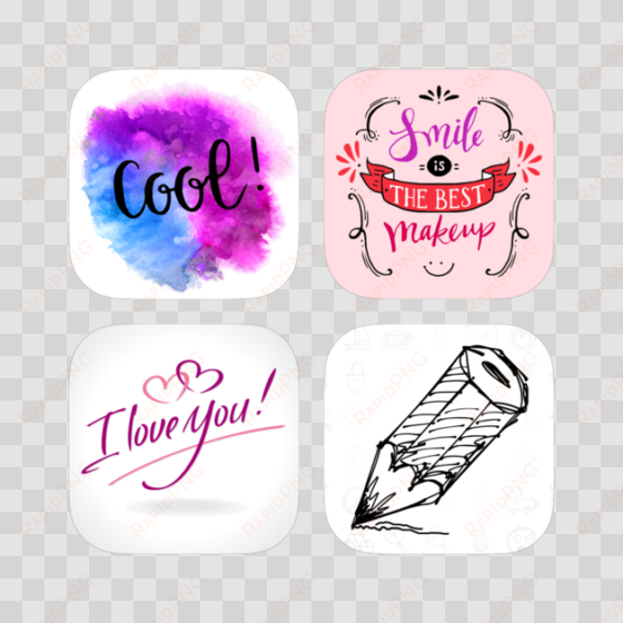 Ultimate Handwritten Stickers With Inspirational & - Doovar 30x40 Cm Smile Is The Best Makeup Çerçeveli transparent png image