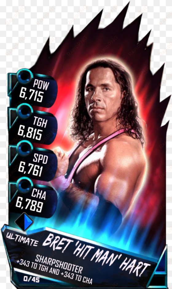 ultrarare supercard brethart legendary fusion 6358 - wwe 2k19 bret hart