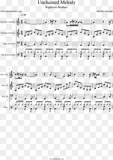 unchained melody de righteous brothers - sheet music