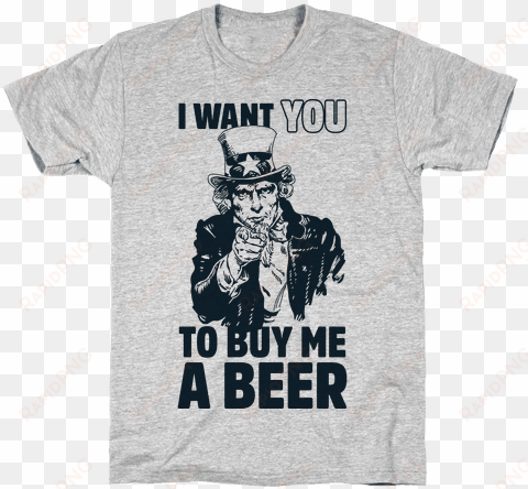 uncle sam says i want you to buy me a beer mens t-shirt - mothman shirt