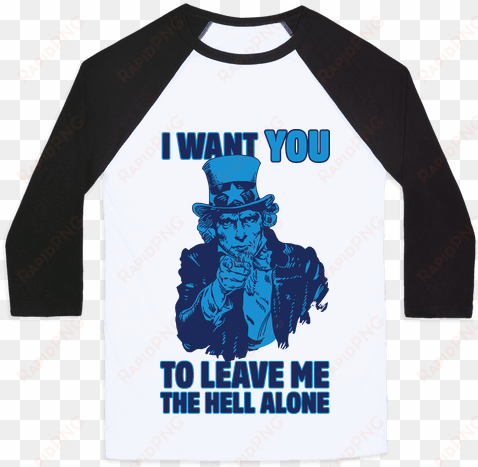 uncle sam says i want you to leave me the hell alone - plant power raglan: funny workout raglan from activate