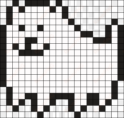 undertale annoying dog perler bead pattern / bead sprite - undertale dog pixel art