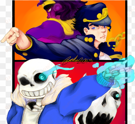 undertale dio brando art fictional character cartoon - sans jotaro