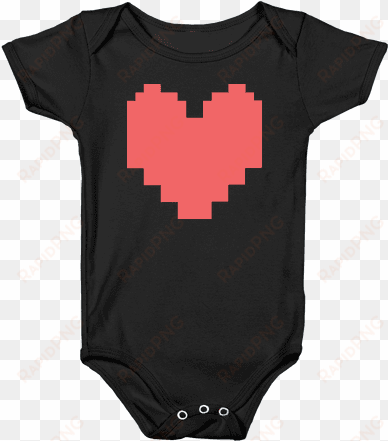 undertale pixel heart baby onesy - baby gaming