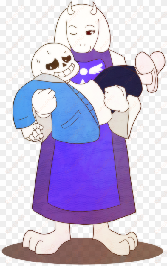 #undertale #sans #toriel #bridal carry #papyrus #twitter - sans carrying papyrus