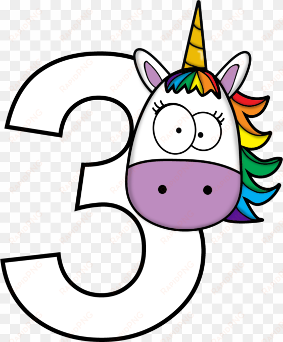 unicorn clipart math - unicorn numbers