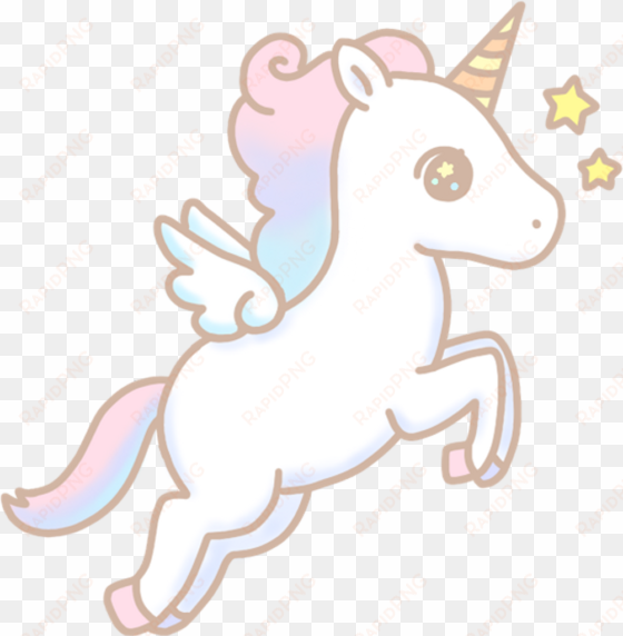unicorn star watercolor cute colorful kawaii handpainte - watercolor painting