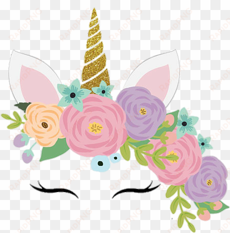 Unicorn Unicornio Cute Colorful Flowers Face Pastel - You Are Invited Unicorn transparent png image