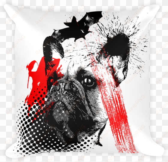 unique frenchie bat trash polka style, in this beautiful - trash polka tattoo 18+