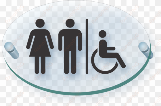 unisex handicap restroom symbol clearboss sign - cancer statistics in south africa