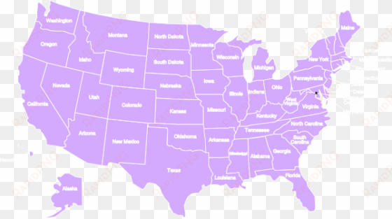 united states clipart color - united states map purple