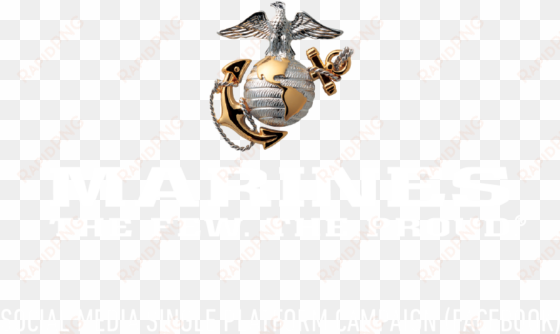 United States Marine Corps Facebook Launch - Usmc Officer's Eagle, Globe, & Anchor Greeting transparent png image