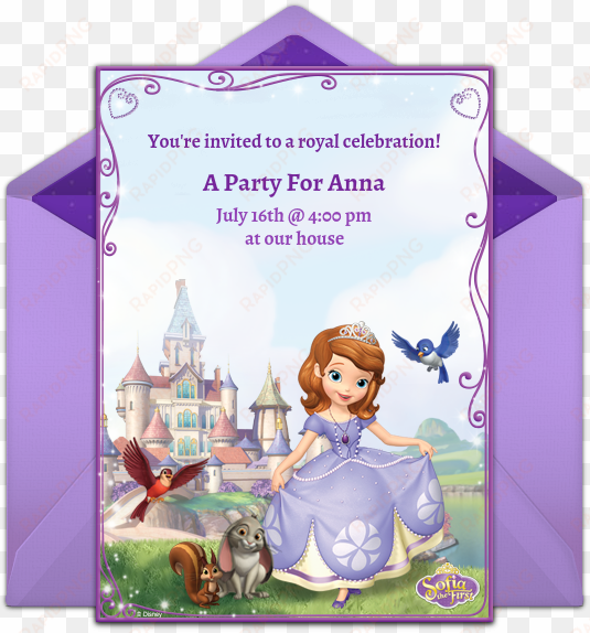 update design - sofia the first invite