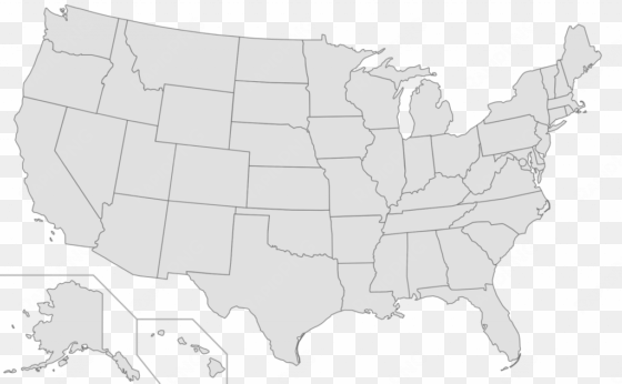 us map transparent background grey map usa png hi - black map of us