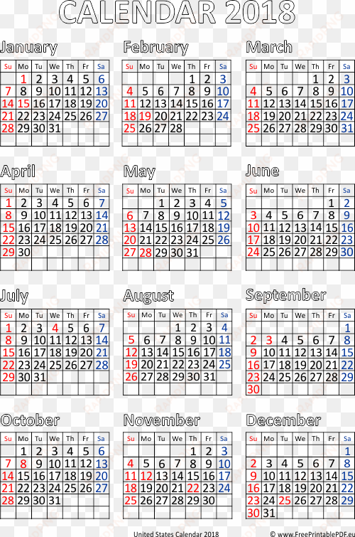 usa 2018 calendar pdf - calendario 2019 para imprimir