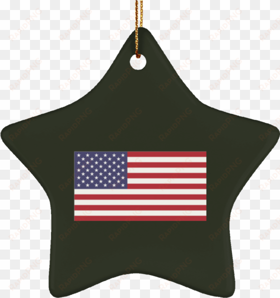 usa flag ceramic star ornament - happy 4th of july abe lincoln